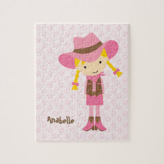 Puzzle Little Pink Cowgirl {blonde}