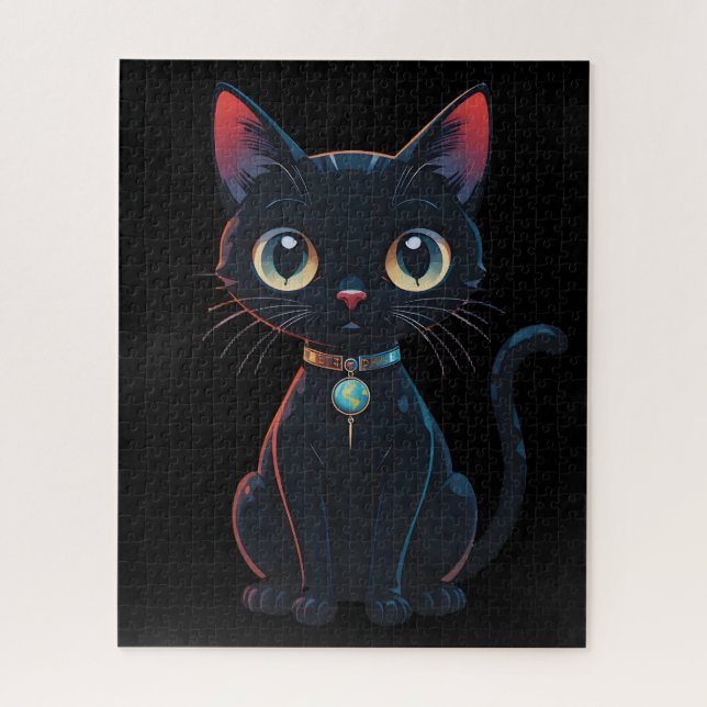 Puzzle Little Spooky Black Cat (Vertical)