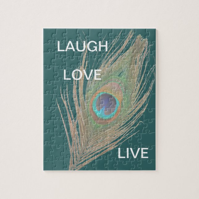 Puzzle Live, Lauder, Love Peacock Feather (Vertical)