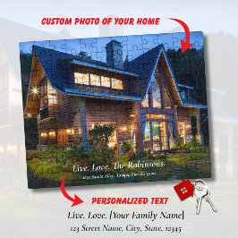 Puzzle Live. Love. [Family Name] New Home Photo & Address