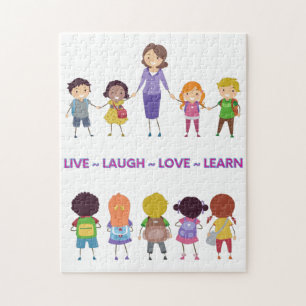 Puzzle Live ~ Ríe ~ Amor ~ Aprende a profesores de escuel