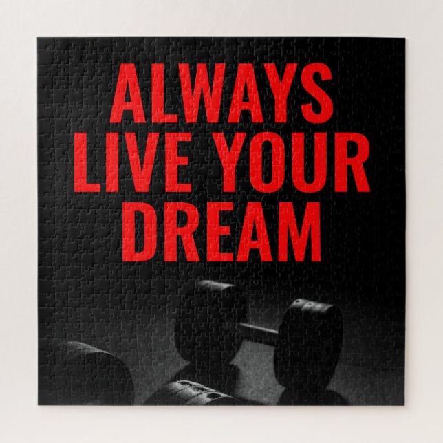 Puzzle Live Your Dream Bodybuilding Training Fitness (Vertical)