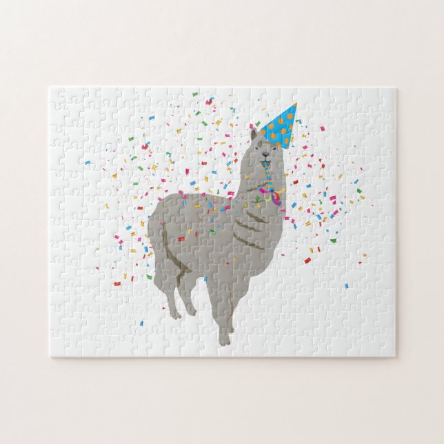 Puzzle Llama de fiesta - Animales con Fiesta (Horizontal)
