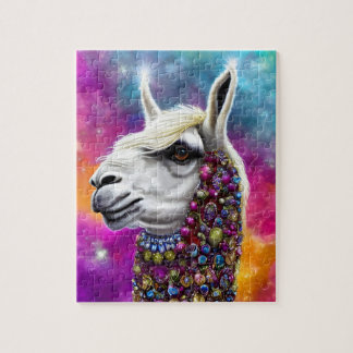 Puzzle Llama de joyas coloridas