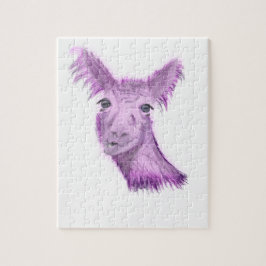 Puzzle Llama elegante rosada