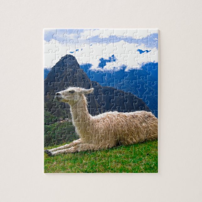 Puzzle Llama en Machu Picchu (Vertical)