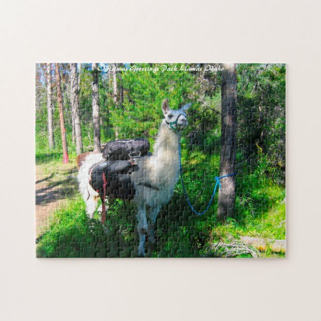 Puzzle Llama Pack Idaho. Saludos de Navidad (Horizontal)