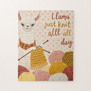 Puzzle Llama personalizado con pañuelo de cuchillos