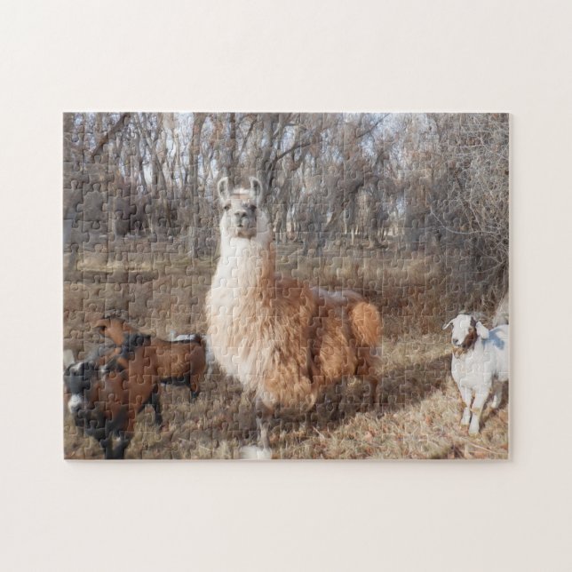 Puzzle Llama y cabras (Horizontal)