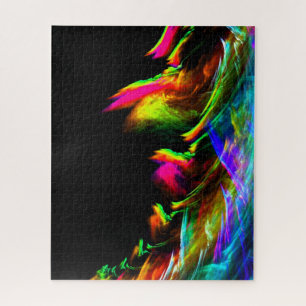 Puzzle Llamas neonesas de las luces rupestres y Fiesta