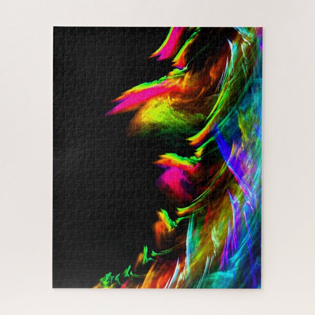 Puzzle Llamas neonesas de las luces rupestres y Fiesta (Vertical)
