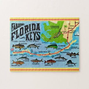 Puzzle Llaves de Florida 11x14 Pescado