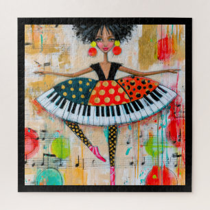 Puzzle Llaves de Piano Música Bailarina Caprichosa