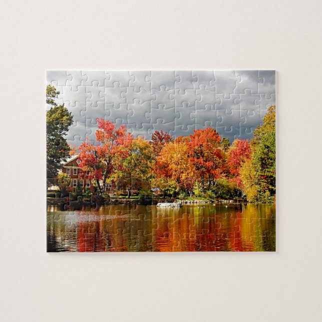 Puzzle Llegando la tormenta de otoño (Horizontal)