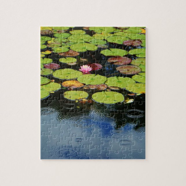Puzzle Lloto rosa en lluvia (Vertical)