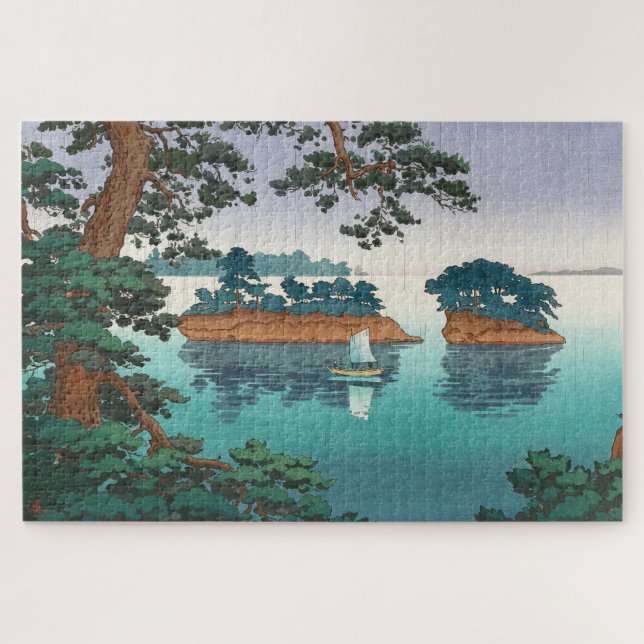 Puzzle Lluvia de primavera en Matsushima por Tsuchiya Koi (Horizontal)
