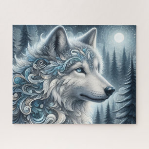 Puzzle Lobo Ártico Azul