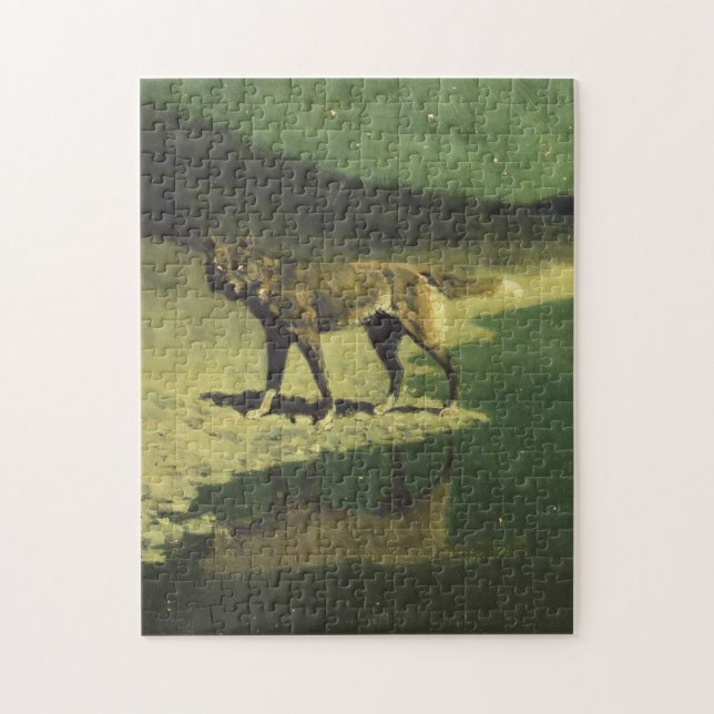 Puzzle Lobo De La Luna Por Frederic Remington 1909 (Vertical)