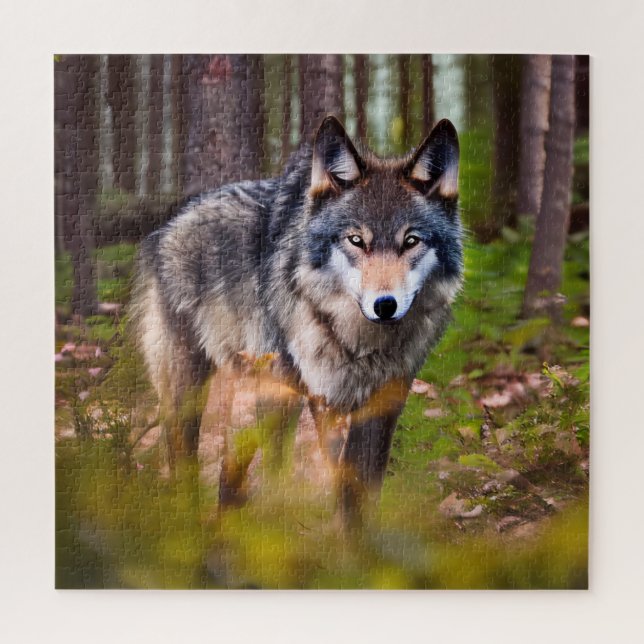 Puzzle Lobo en el bosque (Vertical)