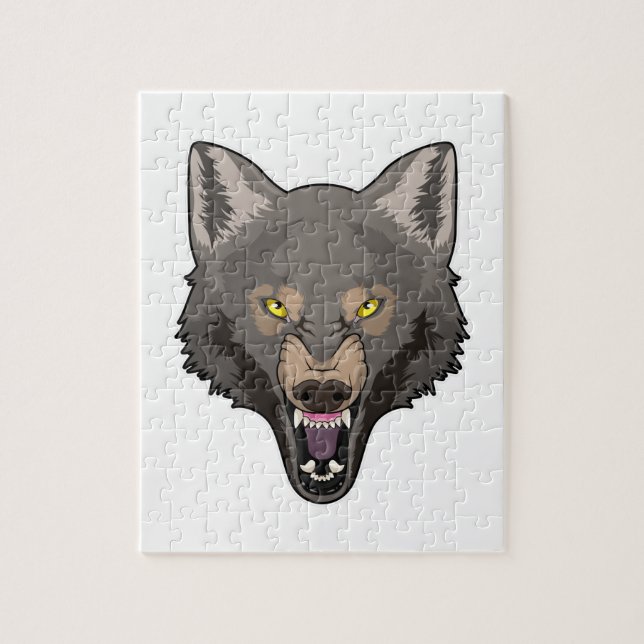 Puzzle Lobo enojado (Vertical)