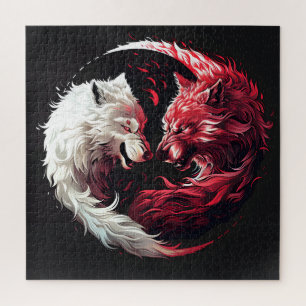 Puzzle Lobo Espíritu Animal Fantasía Sombra Ligera
