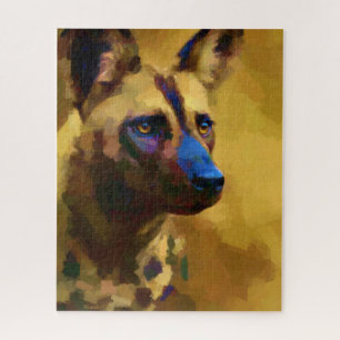 Puzzle Lobo pintado de África