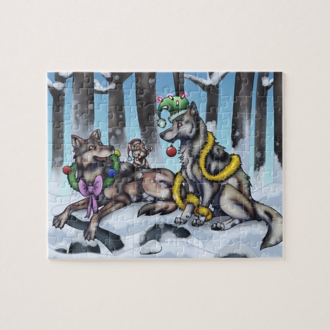 Puzzle Lobos de vacaciones (Horizontal)