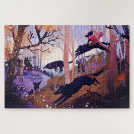 Puzzle Lobos en el bosque