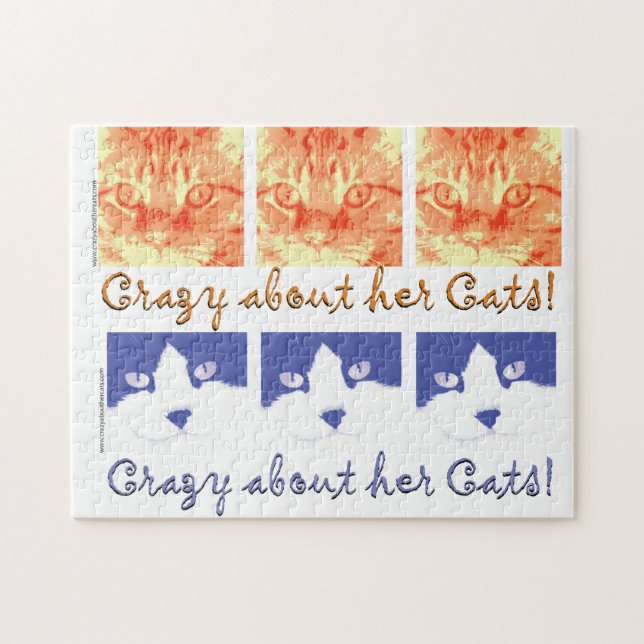 Puzzle Loca por sus gatos (Horizontal)