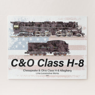 Puzzle Locomotora Allegheny C&O Clase H-8 - bandera ameri
