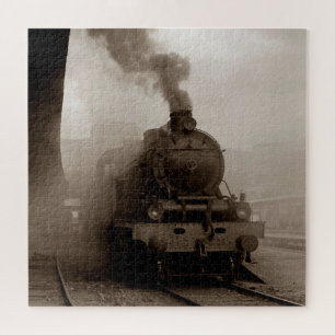Puzzle Locomotora antigua tren máquina de vapor ferrocarr
