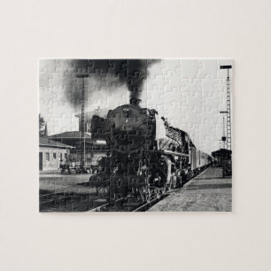 Puzzle Locomotora antigua tren máquina de vapor ferrocarr