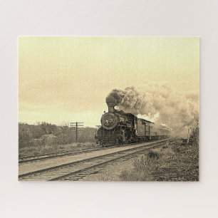 Puzzle Locomotora antigua tren máquina de vapor ferrocarr