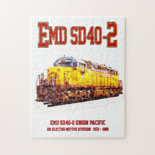 Puzzle Locomotora diesel de Vintage EMD SD40-2.