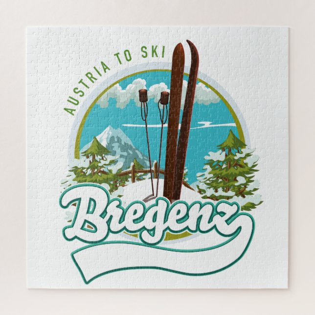 Puzzle Logo de Bregenz austria to ski (Vertical)