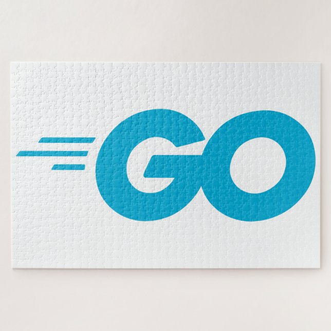Puzzle Logo de Golang (Lenguaje de programación Go) (Horizontal)