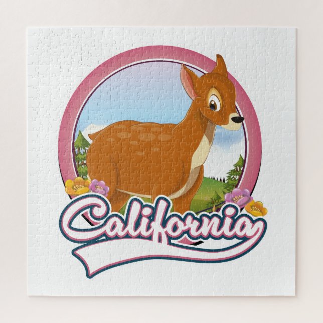 Puzzle Logo de las vacaciones en California Deer (Vertical)