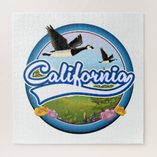 Puzzle Logo de las vacaciones en California en Geese