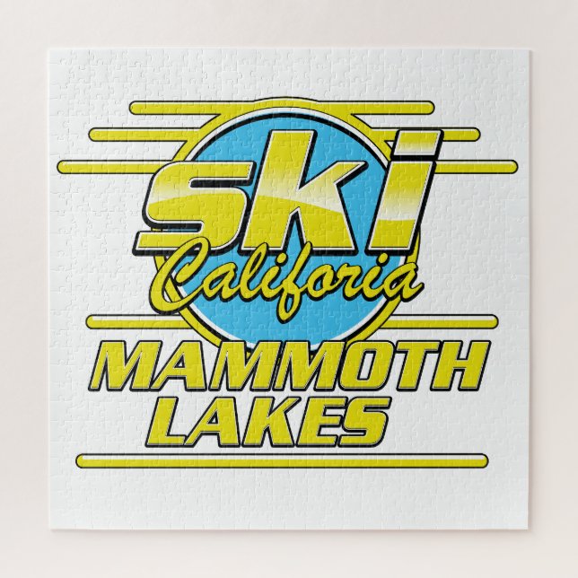 Puzzle Logo de Mammoth Lakes California Ski (Vertical)