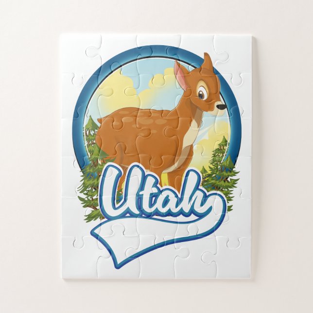 Puzzle Logo de Utah Deer Travel (Vertical)