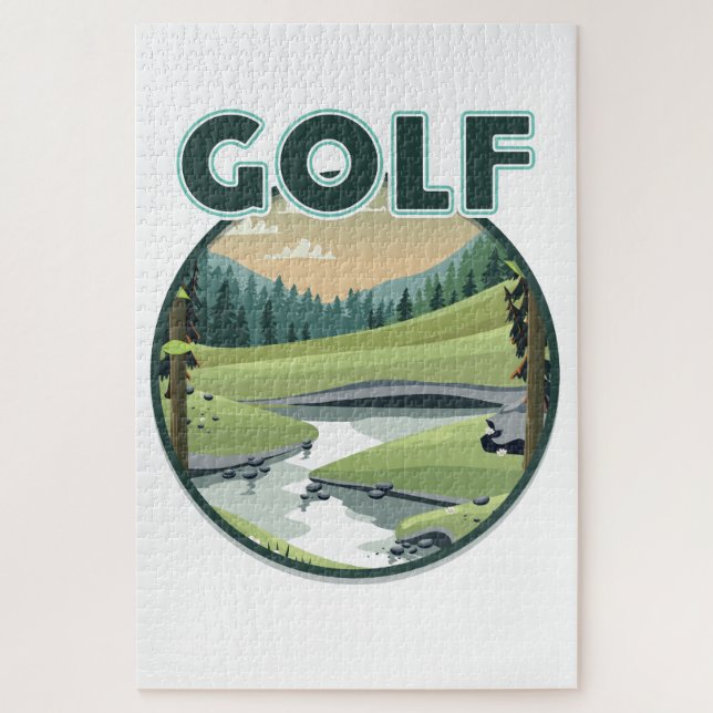 Puzzle logotipo de Golf Sports (Vertical)