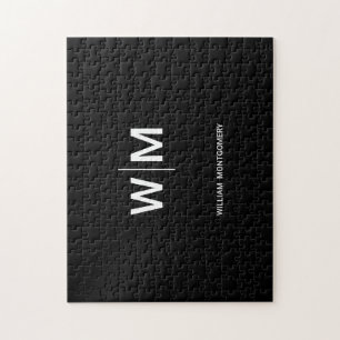 Puzzle Logotipo de marca negra Empresa