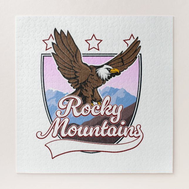 Puzzle logotipo de Montañas Rocosas (Vertical)