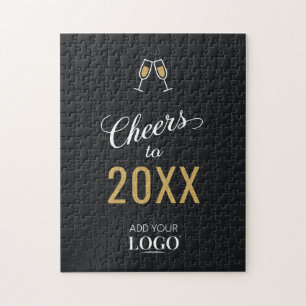 Puzzle Logotipo de negocio moderno de Año Nuevo Keepsake