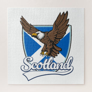Puzzle logotipo de viaje a Escocia
