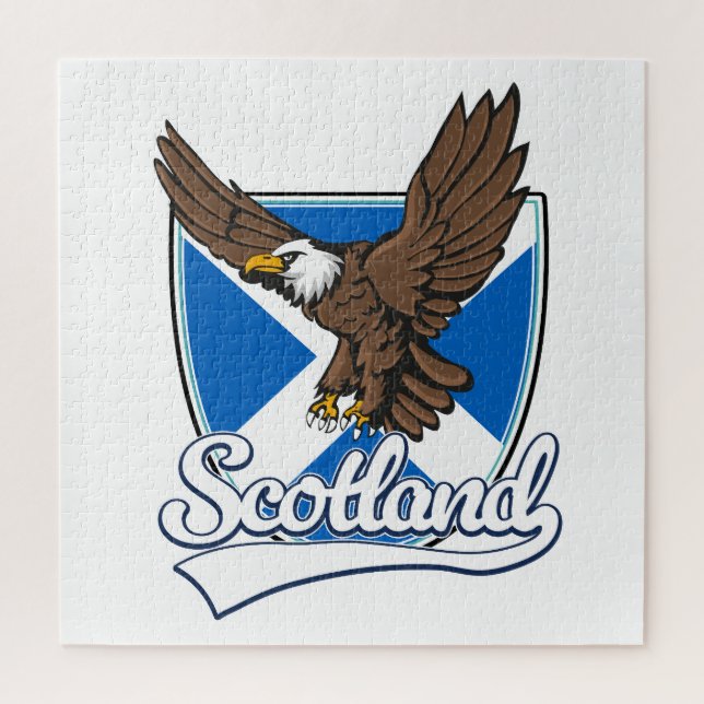 Puzzle logotipo de viaje a Escocia (Vertical)