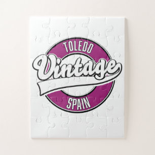 Puzzle logotipo retro de Toledo España