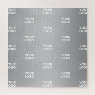 Puzzle Logotipos repetidos en gradiente gris (color edita