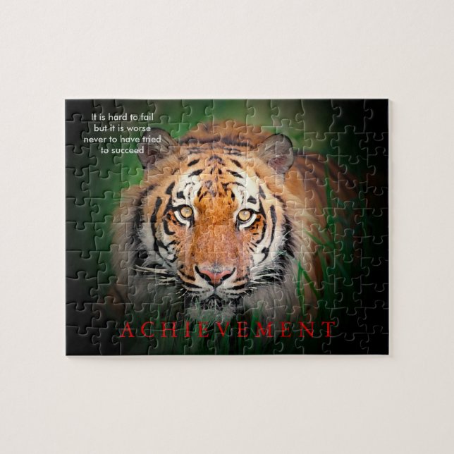 Puzzle Logro motivacional del tigre (Horizontal)