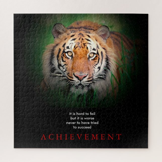 Puzzle Logro motivacional del tigre (Vertical)